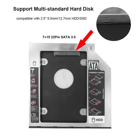 Mm Mm Aluminum Nd Second Hdd Caddy Mm Sata For