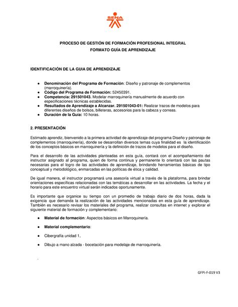 Guia De Aprendizaje V Proceso De Gesti N De Formaci N Profesional