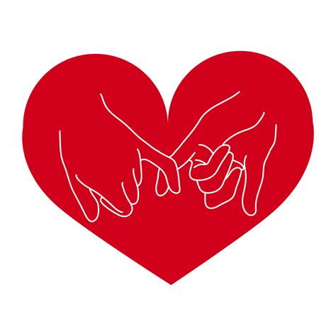 Pinky Promise Hand Gesture With Heart 1882954 Vector Art At Vecteezy