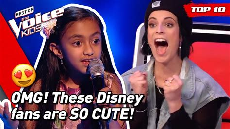 Best Disney 🧚🏻‍♂️songs On The Voice Kids Top 10 Youtube