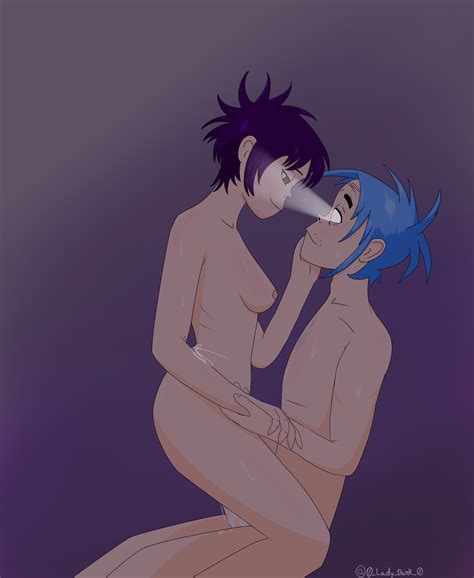 Rule 34 1boy 1boy1girl 1girls 2d Gorillaz 2d X Noodle Blush Couple Dark Lighting Female