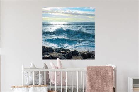 Muurstickers Sticker Folie Zee Stenen Zon 50x50 Cm