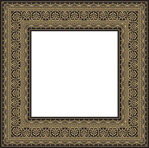 Square Gold With Black Border Frame Pompeii Rectangle Neopolitan