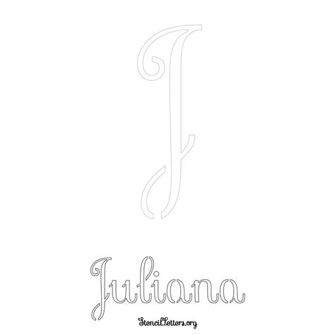 Juliana Free Printable Name Stencils With Unique Typography Styles