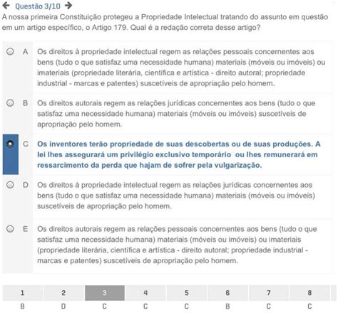 Prova Objetiva Nota Legisla O E Propriedade Intelectual