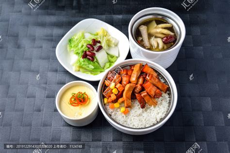 红烧肉饭套餐中国菜系食品餐饮摄影素材汇图网