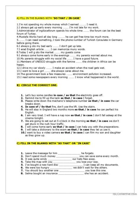 2 Conjunction That English ESL Worksheets Pdf Doc