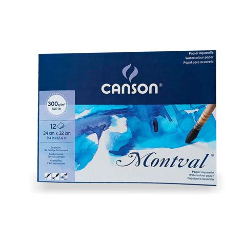 Bloco Para Aquarela C Folhas Montval X Canson G