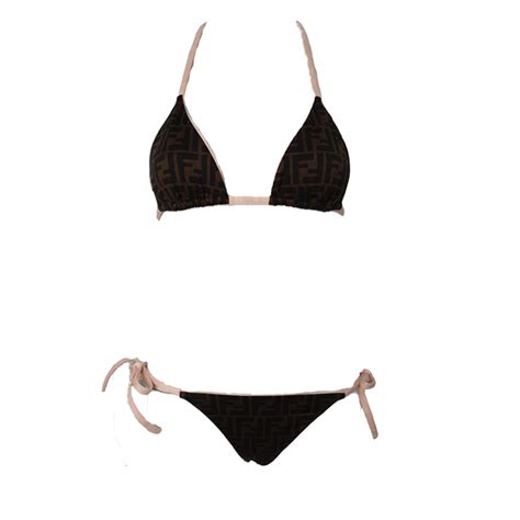 Fendi Bi Sided Brown And Pink Bikini Fendi Brown Pink