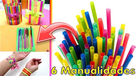 6 Manualidades Con PAJITAS O POPOTES Drinking STRAWS Crafts And Hacks