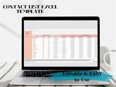 contact list excel template  efficient contact management