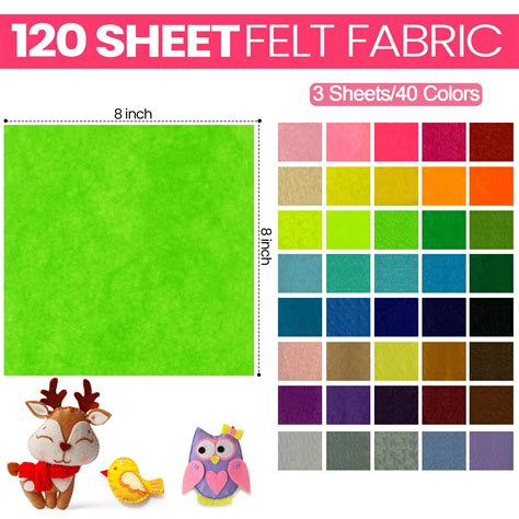 snapklikcom reginary felt fabric sheets felt squares assorted color