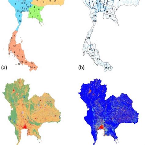 A Map Of The Provinces In Thailand Including The Bangkok