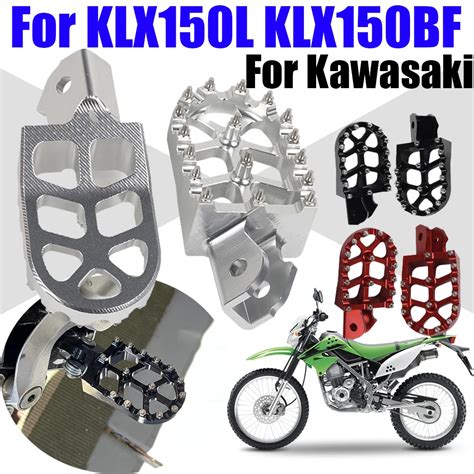 Motorcycle Footrest Footpegs Foot Pegs Rests Pedal For Kawasaki Klx L