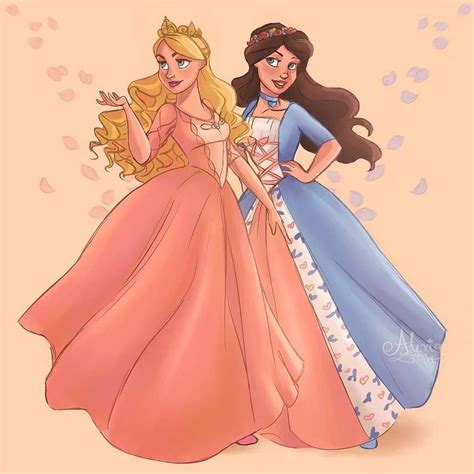 Princess Anneliese And Erika From Barbie As The Princess And The Pauper