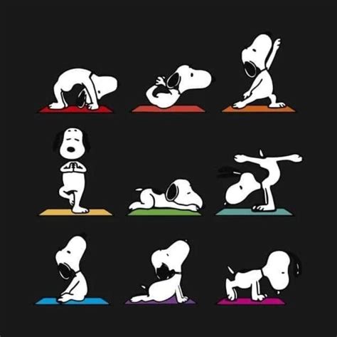 The Peanuts Doing Different Yoga Poses