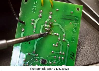 Circuit Board Soldering Transformer Transistor Diode Stock Photo ...