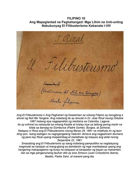 El Filibusterismo Kabanata 1