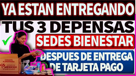 Sedes Entrega DESPENSA BIENESTAR ASI TE VAN A LLAMAR Y PAGO MUJERES