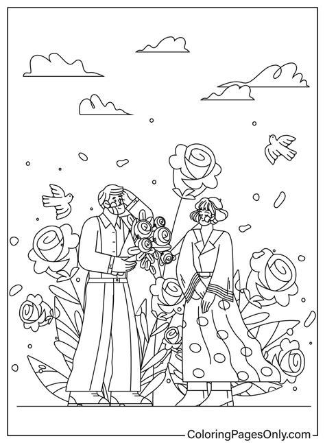 Pagine Da Colorare Di Bouquet Di Fiori Coloringpagesonly