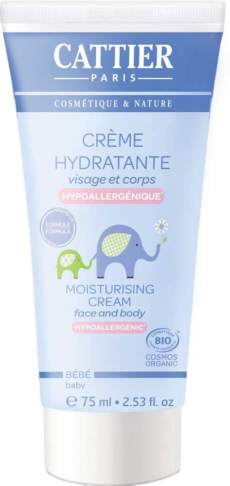 Cattier Crème Hydratante Bébé Visage Corps Amande Douce 75 ml