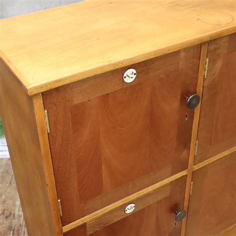 Vintage School Gym Wooden Lockers 1607d Mustard Vintage