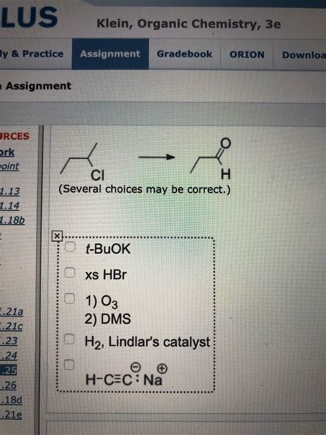 Solved Lus Klein Organic Chemistry E Hy Practice Chegg