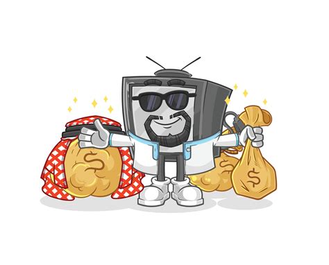 old retro tv vector cartoon 10759747 Vector Art at Vecteezy