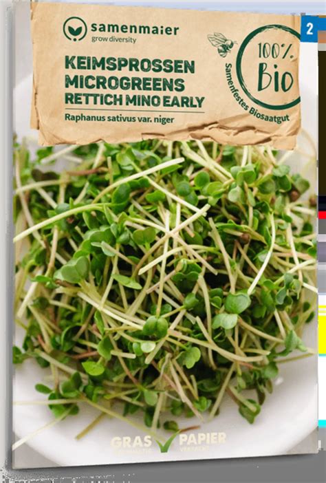 Samen Maier Graines Germ Es Microgreens Radis Mino Early Bio