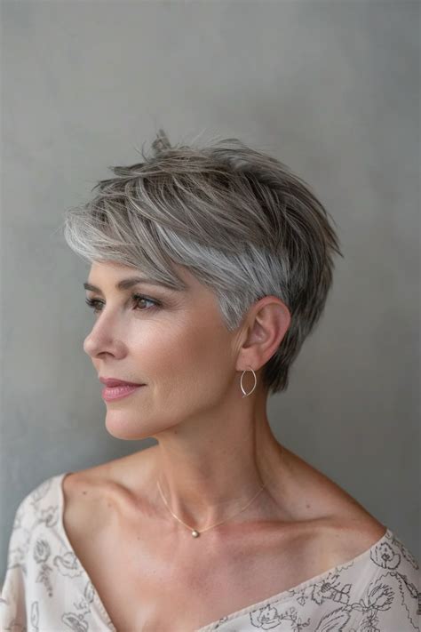 40 Gray Pixie Hairstyles For The Modern Chic Woman