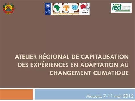 Ppt Atelier R Gional De Capitalisation Des Exp Riences En Adaptation