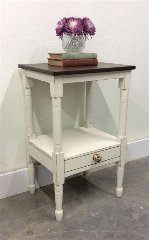 Cute End Table Stained Top With Deft Stain Then Coated Base With Drop