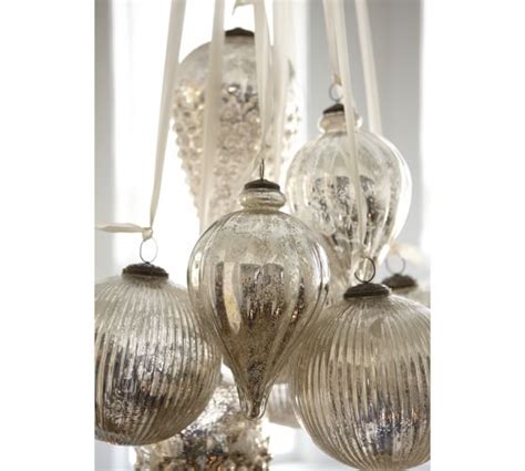 Oversized Mercury Glass Ornaments Pottery Barn