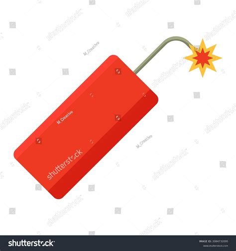 Dynamite Flat Clipart Vector Illustration Stock Vector (Royalty Free) 2084732095 | Shutterstock