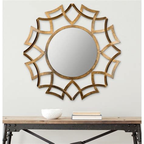 Safavieh Inca Antique Gold 35 Inch Sunburst Mirror Gold Sunburst Mirror