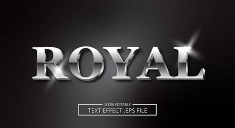 Premium Vector | Royal text style effect. editable font style