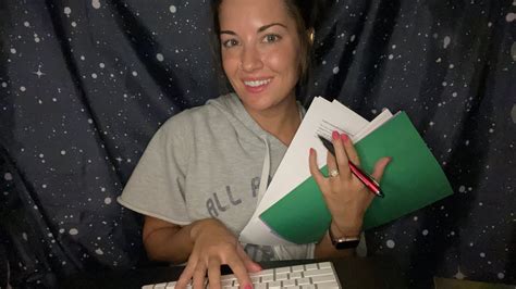 ASMR Gina Does Some PAPERWORK Typing Tearing Crumpling