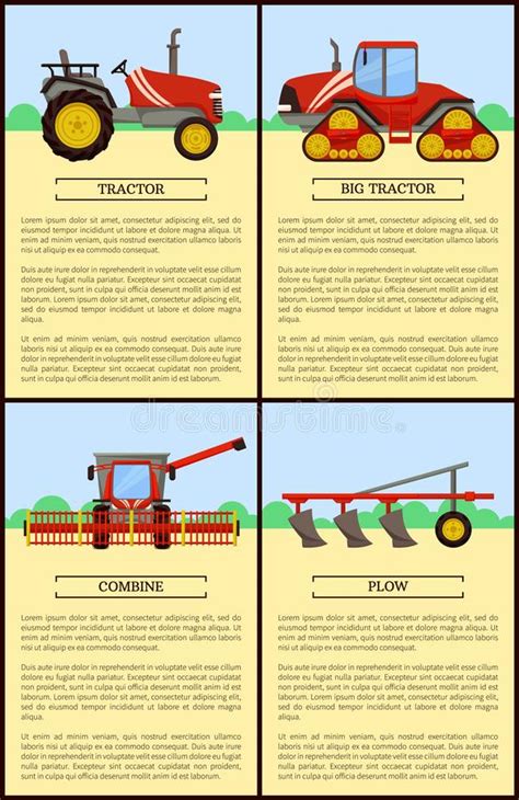 Tractor Met Ploeg Voor Het Werk Aangaande Landbouwbedrijf