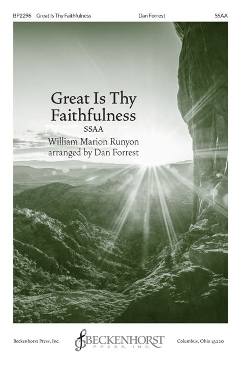 Great Is Thy Faithfulness Ssaa The Music Of Dan Forrest