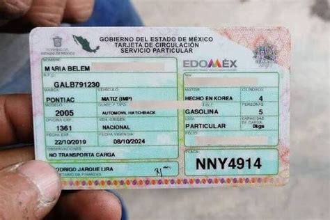 Guía Sobre La Tarjeta De Circulación Vehicular En México Placas Repuve