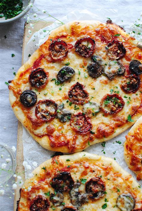 Roasted Tomato And Mushroom Pizzas Bev Cooks Bev Cooks