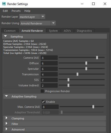 Những sample settings cơ bản tăng chất lượng hình ảnh của Maya Arnold