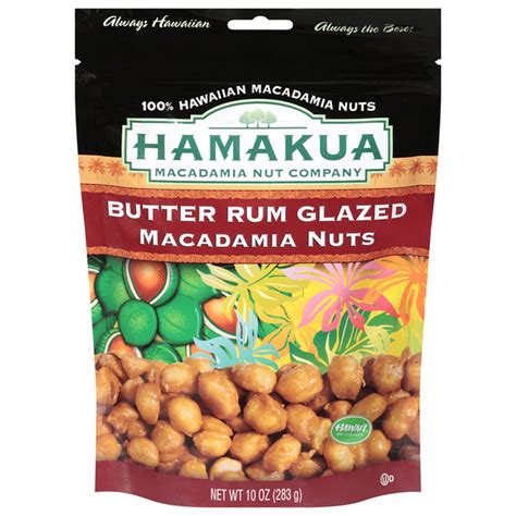 Hamakua Macadamia Nut Company Macadamia Nuts Butter Rum Glazed 10 Oz