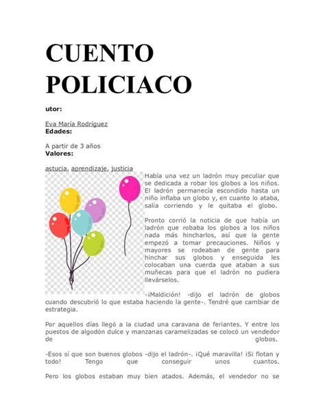 Cuento Policiaco Samu Roman Policiaca Cuentos Cortos Para Imprimir