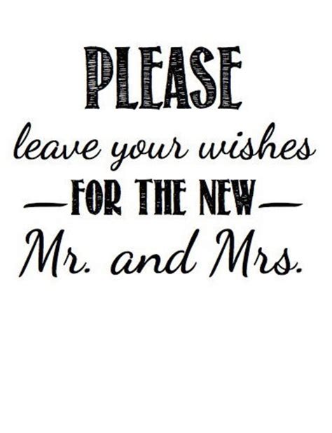 Please Leave Your Wishes For The New Mr And Mrs Wedding Guestbook