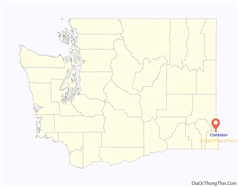 Map of Clarkston city, Washington - Thong Thai Real