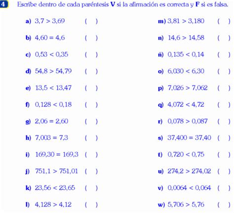 Ordenar N Meros Decimales Ejercicios Resueltos Hot Sex Picture