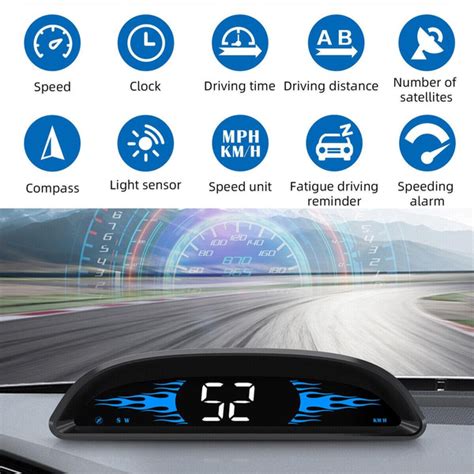 Head up Display, GPS Speedometer, G2 Car HUD, Speed Warning, Fatigue ...