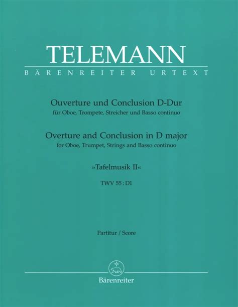 Ouvert Re Und Conclusion D Dur Twv D Von Georg Philipp Telemann