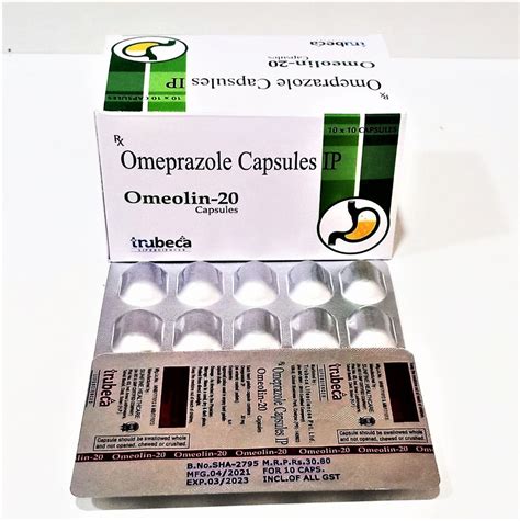 Omeolin 20 Mg Omeprazole Capsule IP 10 X 10 Capsules At Rs 308 Box In